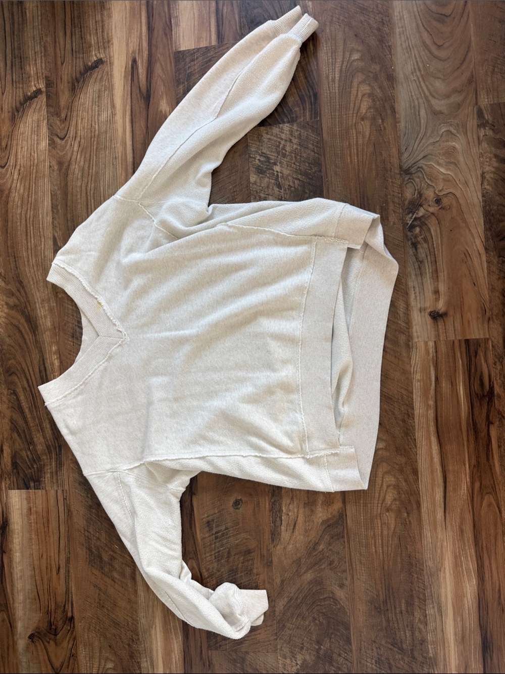 aerie Cream V-Neck Sweater